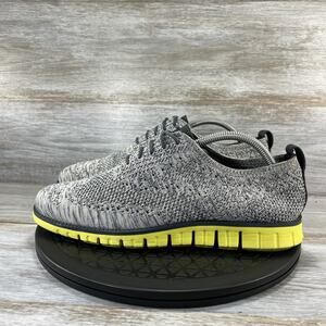 Cole Haan Men's Zerogrand Gray Stitchlite Knit LimeGreen Sneakers Size 8.5